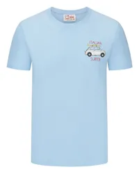 MC2 Saint Barth T-Shirt mit Fiat 500-Motiv Hellblau