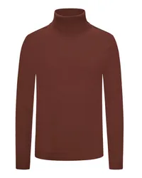 Paul Smith Rollkragenpullover aus Merinowolle mit Kontraststreifen Bordeaux