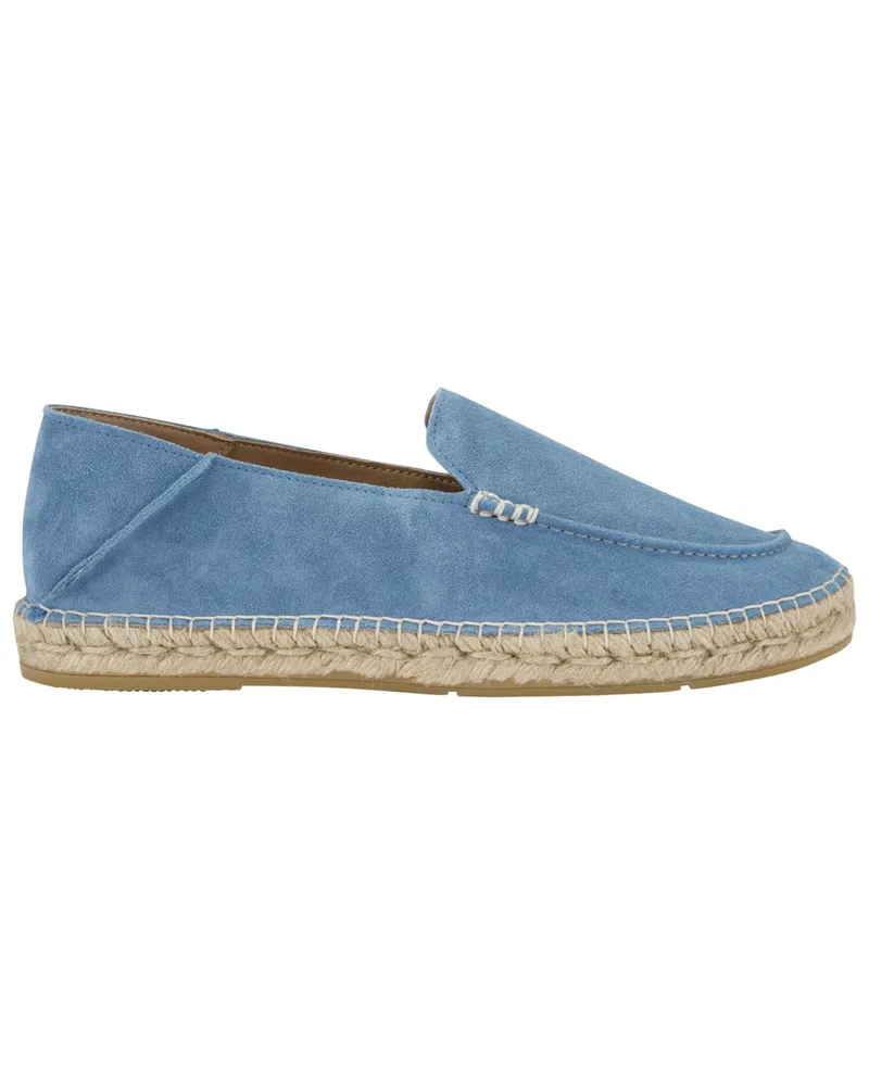 Espadrij Espadrilles aus Veloursleder in Loafer-Form Hellblau