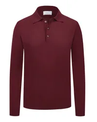 Eton Strick-Poloshirt aus extrafeiner Merinowolle Bordeaux