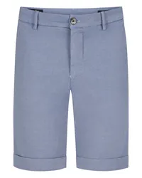 Mason's Strukturierte Bermudashorts in Bicolor-Optik und Stretch, Regular Fit Blau