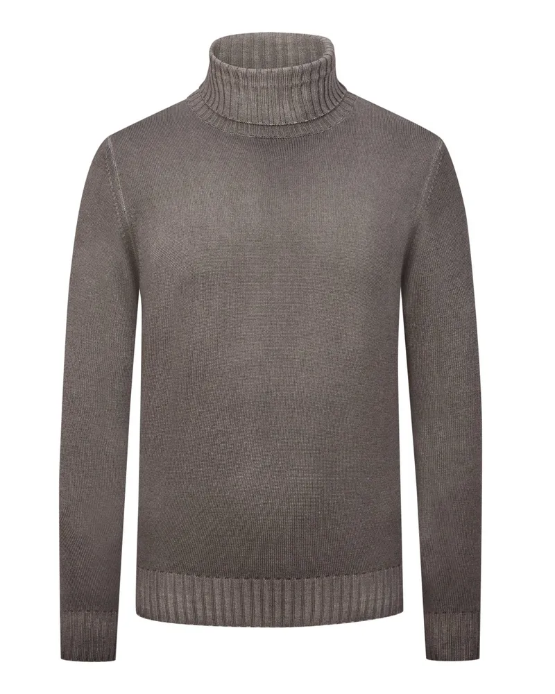 Filippo de Laurentiis Rollkragenpullover aus extrafeiner Merinowolle Taupe