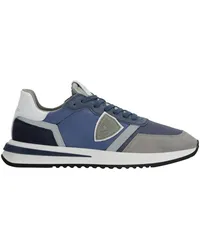 Philippe Model Sneaker aus einem Veloursleder-Nylon-Mix Blau