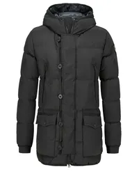 Peuterey Leichte Daunensteppjacke mit Kapuze Schwarz