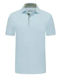 Stenströms Poloshirt in Piqué-Qualität mit floralem Ausputz Mint