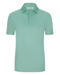 Gran Sasso Glattes Poloshirt aus merzerisierter Baumwolle Mint