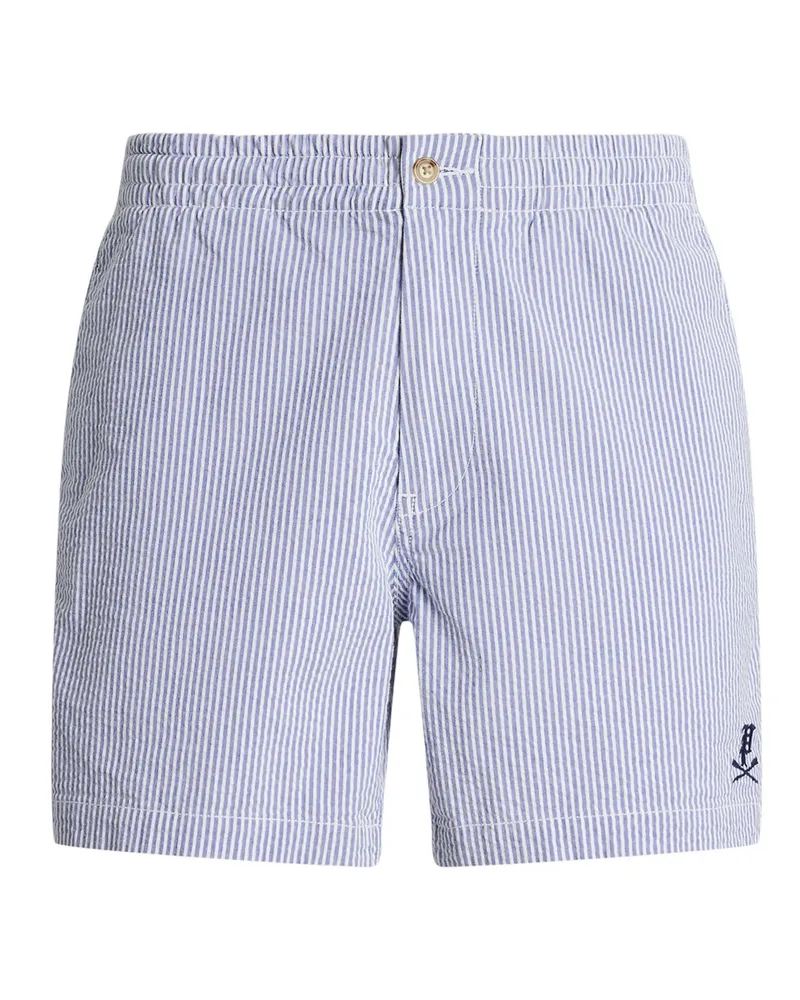 Ralph Lauren Bermudashorts in Seersucker-Qualität, Classic Fit Hellblau