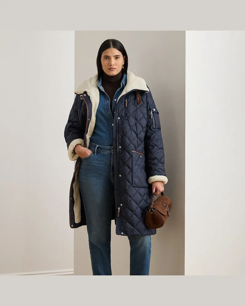 Ralph Lauren Plus Größen - Daunenmantel mit Rautensteppung Blue