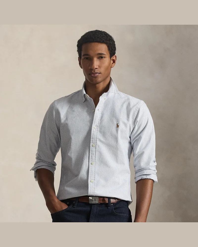 Ralph Lauren Slim-Fit Oxfordhemd mit Streifen Blue