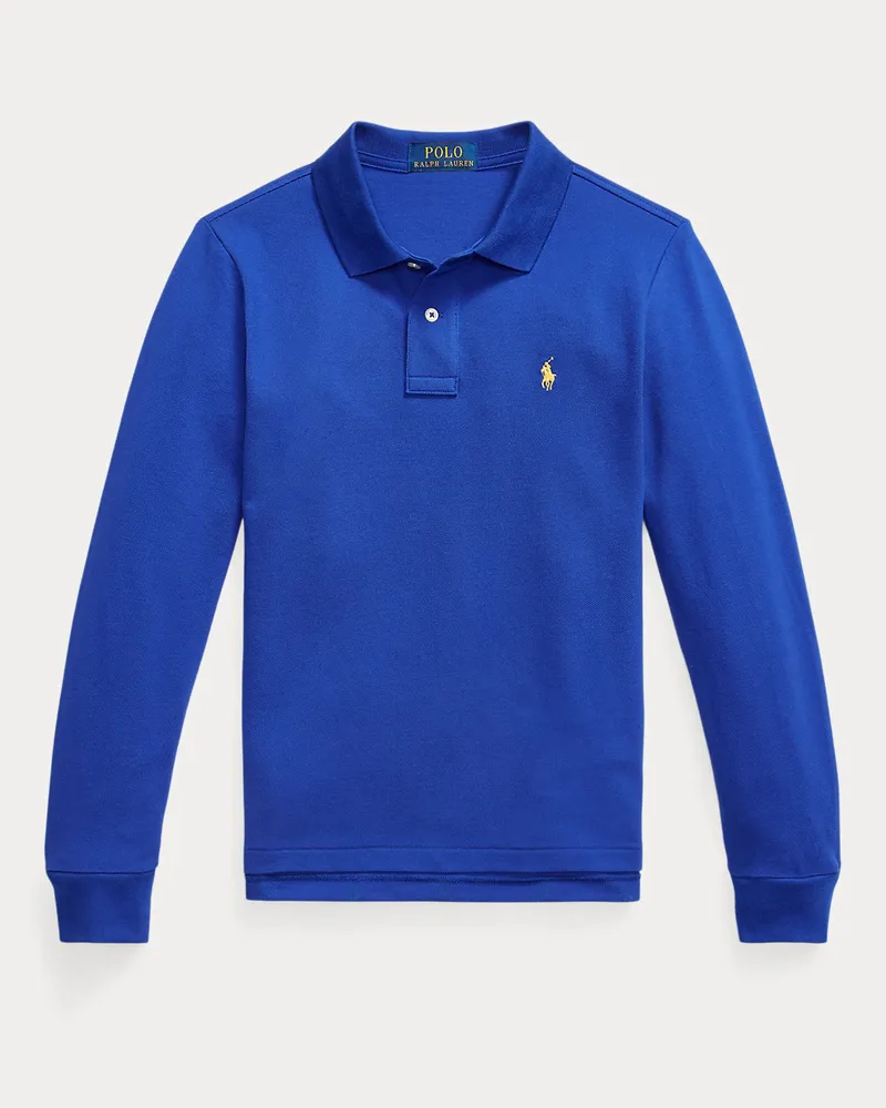 Ralph Lauren Slim-Fit Poloshirt aus Baumwollpiqué Blue