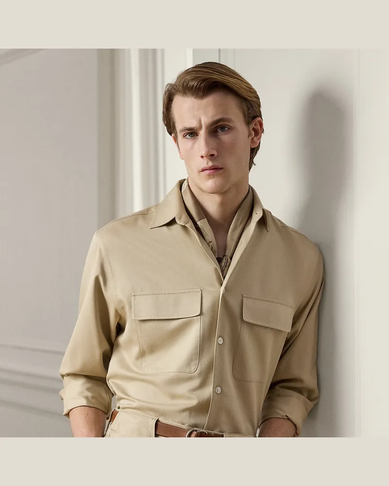 Ralph Lauren Relaxed-Fit Hemd aus Seidengabardine Natural