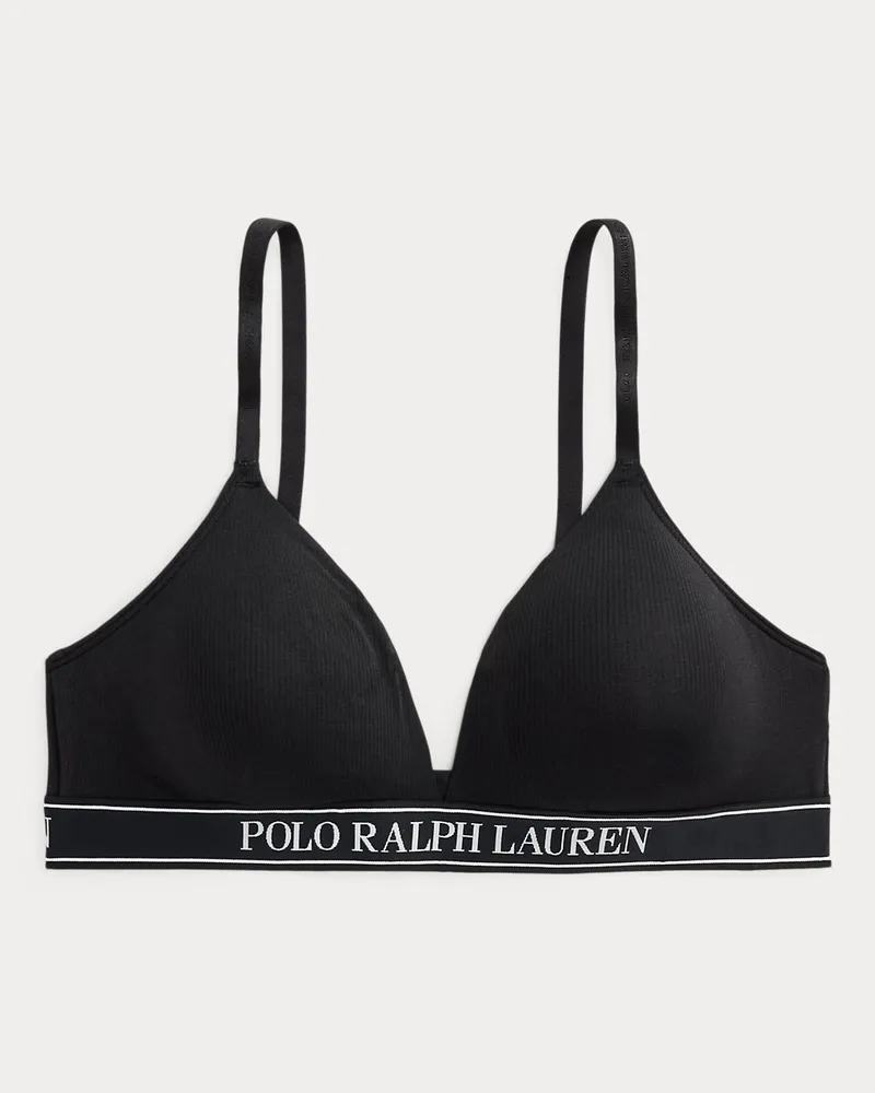 Ralph Lauren Triangel-Bustier mit Logoband Black