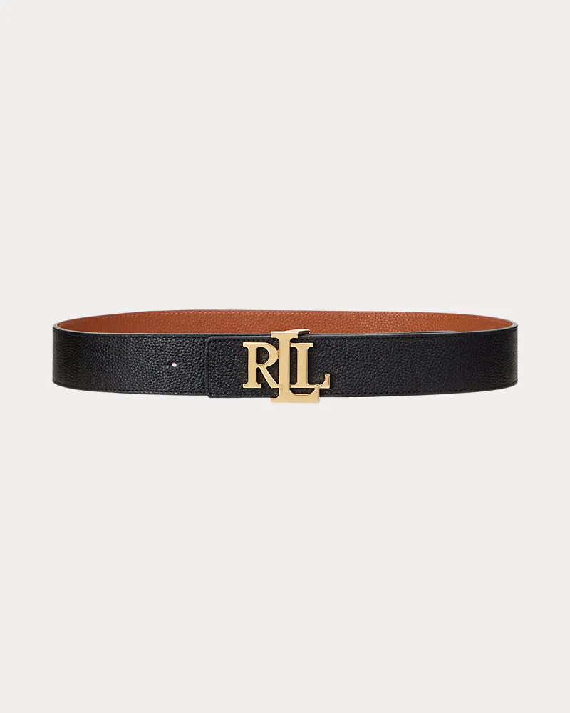 Ralph Lauren Breiter Wendegürtel aus Narbenleder Multi