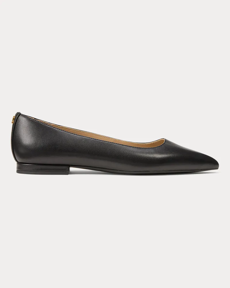 Ralph Lauren Ballerina Londyn aus Leder Black