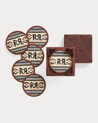 Ralph Lauren Home Untersetzer-Set aus Jacquard und Leder Multi