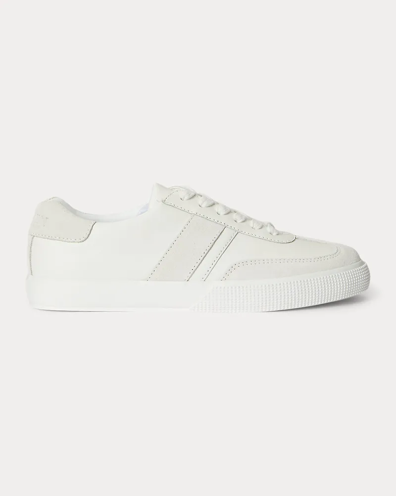 Ralph Lauren Sneaker Braylee aus Leder und Wildleder White