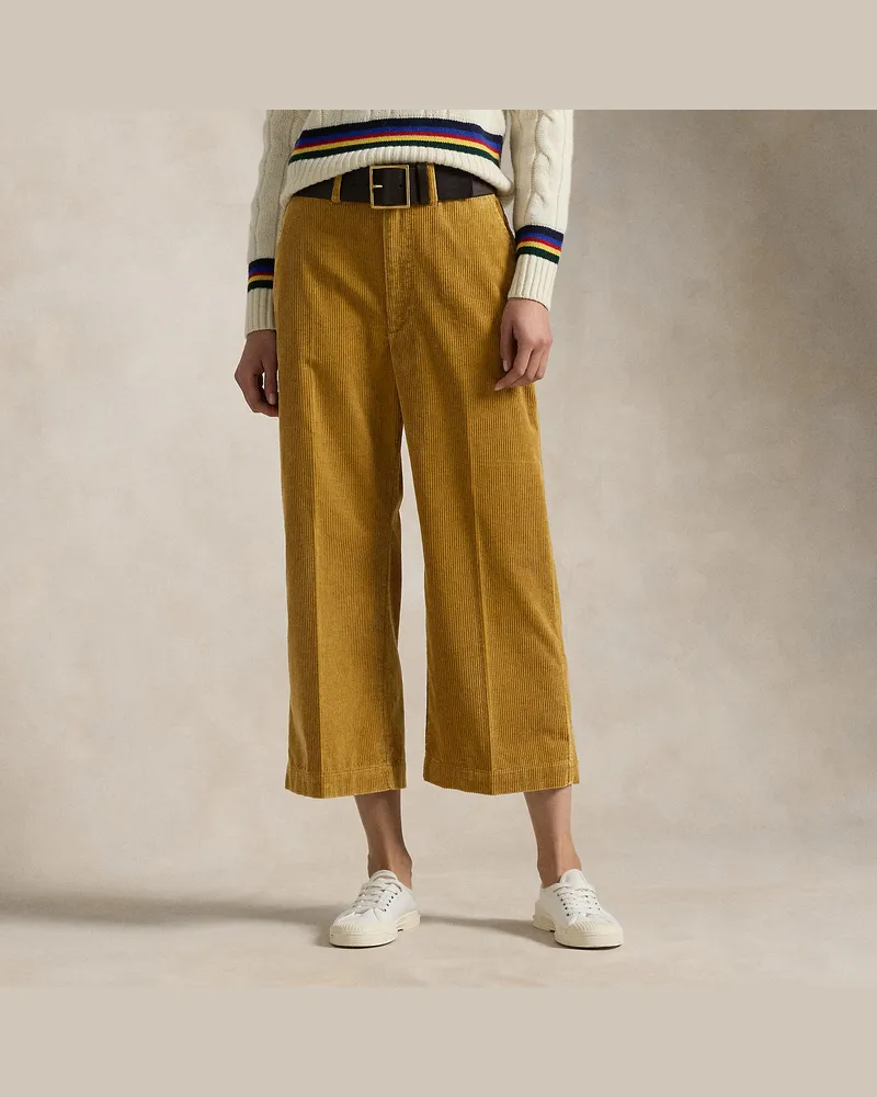 Ralph Lauren Hose in 3/4-Länge mit weitem Bein Tan