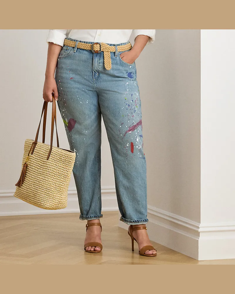 Ralph Lauren Plus Größen - Knöchellange Boyfriend-Tapered-Fit Jeans Blue