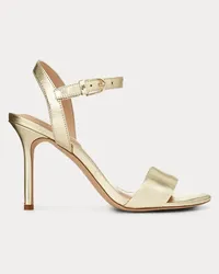 Ralph Lauren Sandale Gwen aus Metallic-Leder Gold