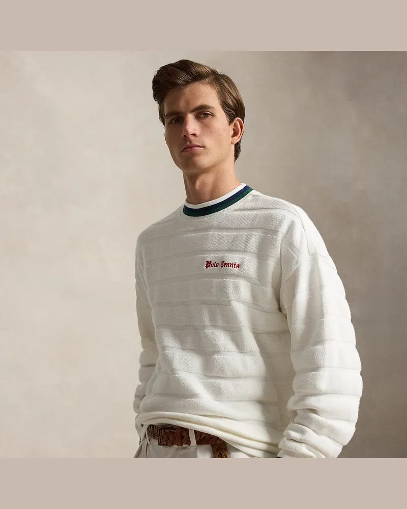 Ralph Lauren Relaxed-Fit Jacquardpullover mit Textur White