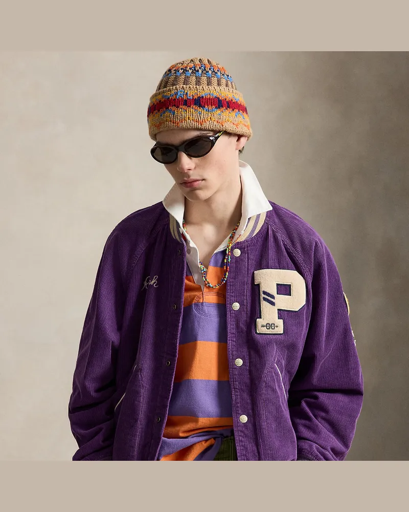 Ralph Lauren College-Jacke aus Kordsamt Purple