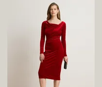 Langärmliges Samtkleid