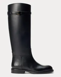 Ralph Lauren Reitstiefel aus Leder Black