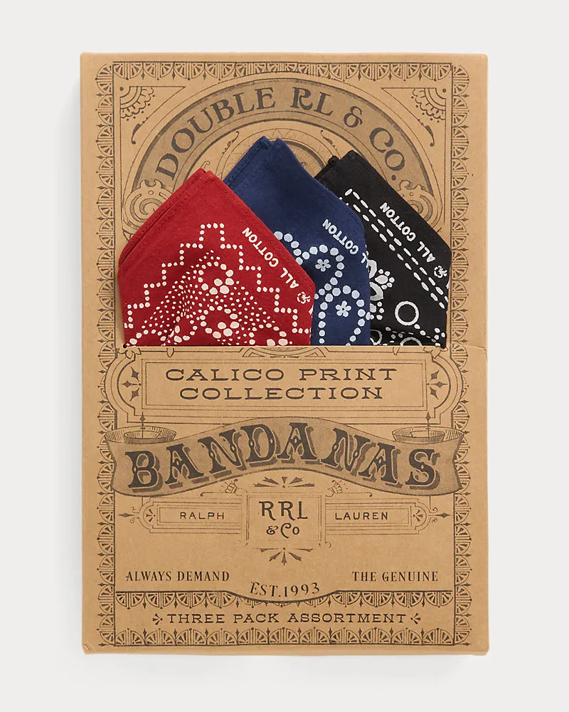 Ralph Lauren 3er-Pack Bandanas mit Calico-Druck Multi