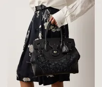 Tasche Soft Ricky 33 aus Bast mit Leder