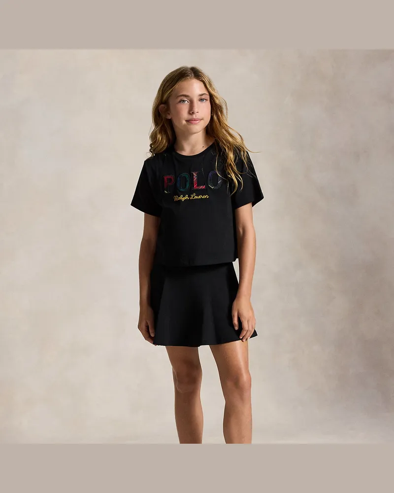 Ralph Lauren Skort aus Stretchpiqué Black