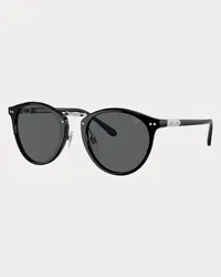 Ralph Lauren Runde Sonnenbrille Automotive Black