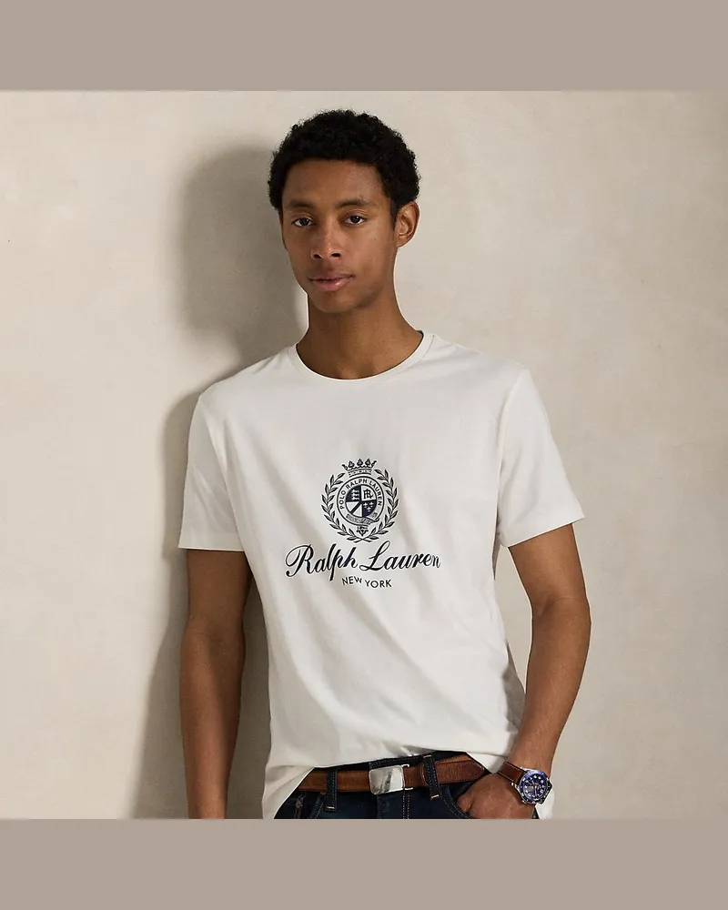 Ralph Lauren Standard-Fit T-Shirt mit Polo-Wappen White
