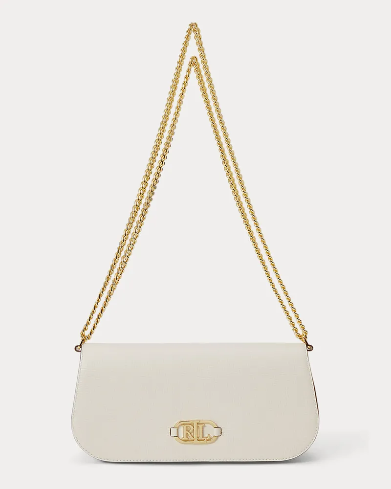 Ralph Lauren Schultertasche Rylan aus Saffianleder White