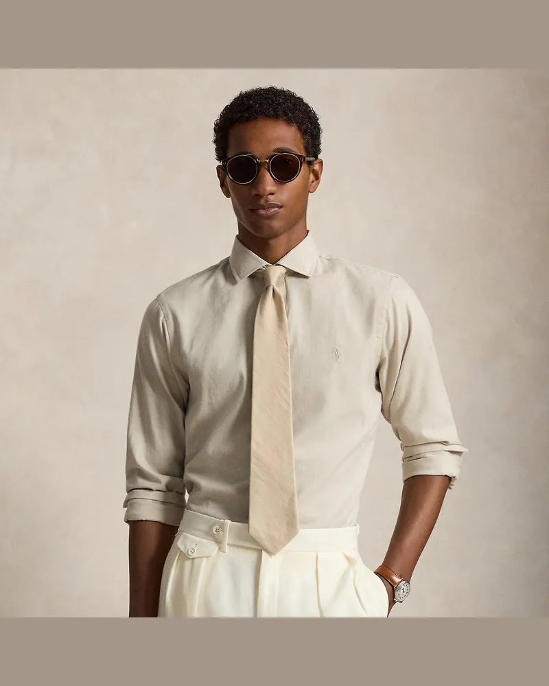 Ralph Lauren Custom-Fit Performance-Hemd aus Twill Tan