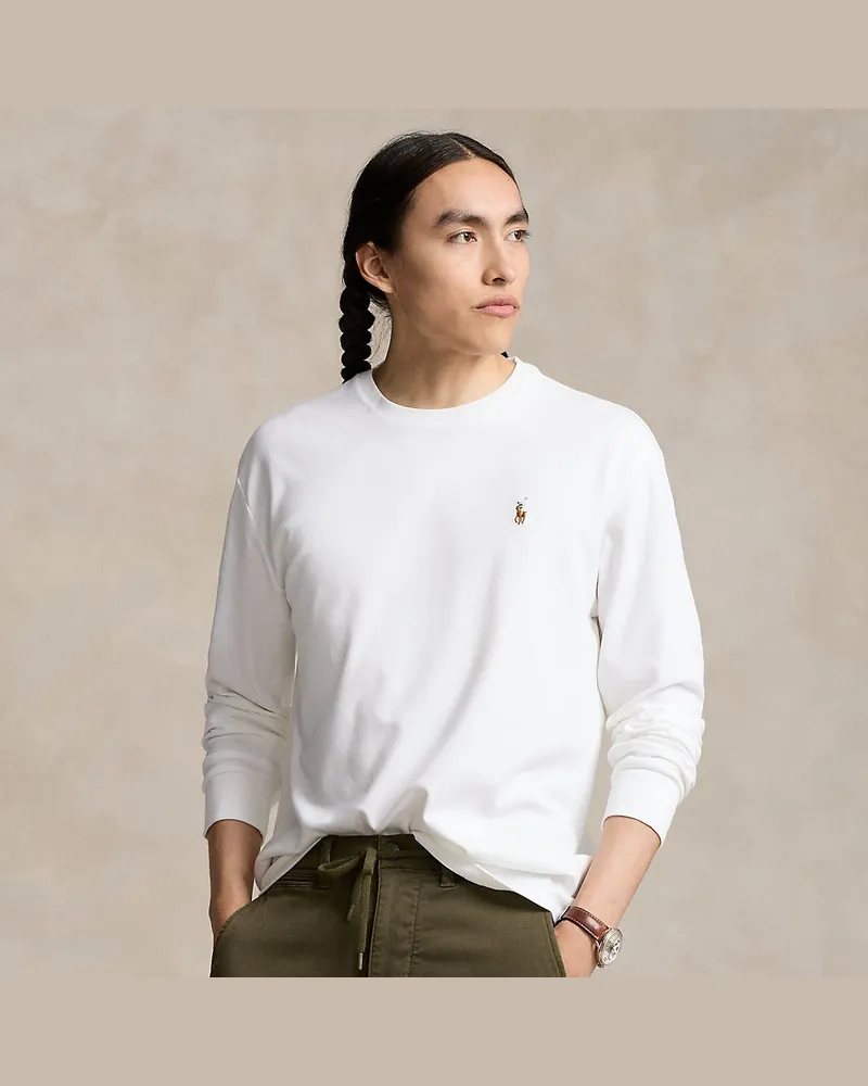 Ralph Lauren Weiches Custom-Slim-Fit T-Shirt White