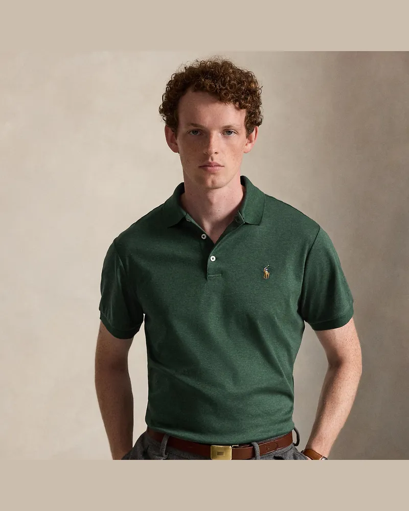 Ralph Lauren Custom-Slim-Fit Baumwoll-Poloshirt Green