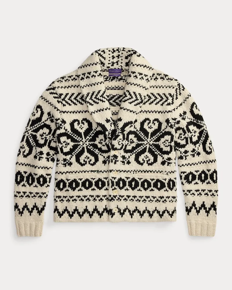 Ralph Lauren Kaschmir-Strickjacke mit Schalkragen Black