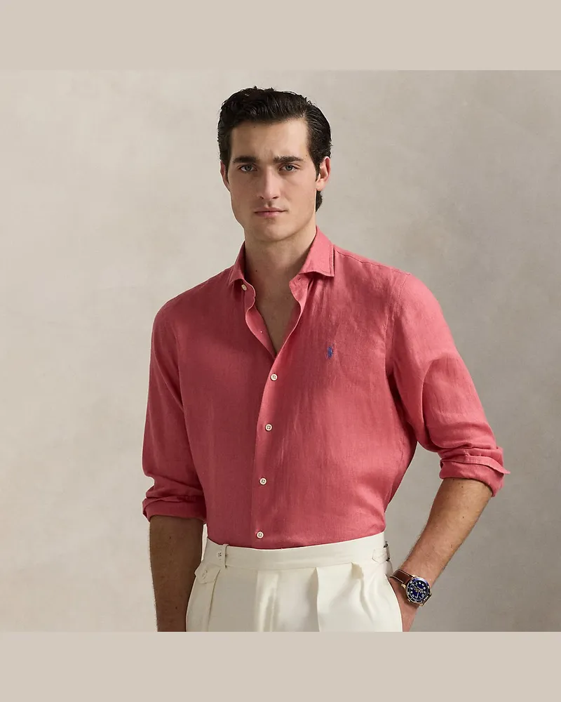 Ralph Lauren Slim-Fit Leinenhemd Red
