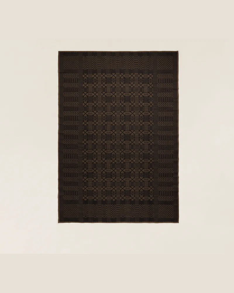 Ralph Lauren Home Handgeknüpfter Teppich aus Wollmischung Black