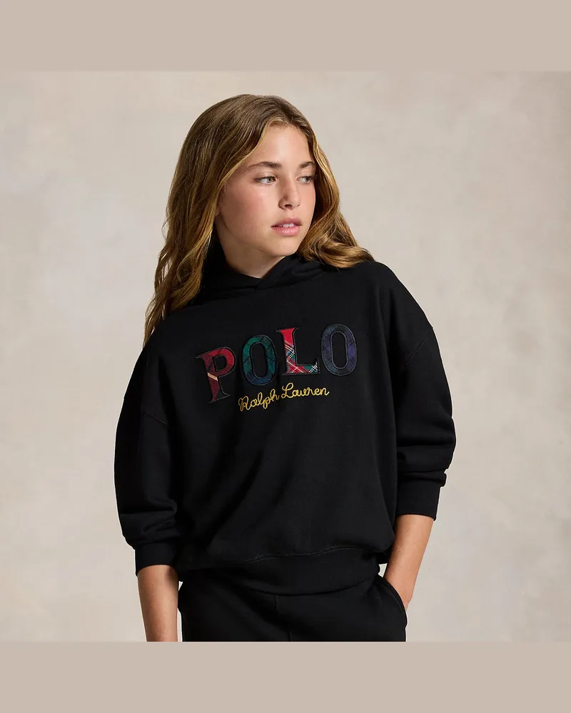 Ralph Lauren Fleece-Kapuzenpullover mit Logo Black