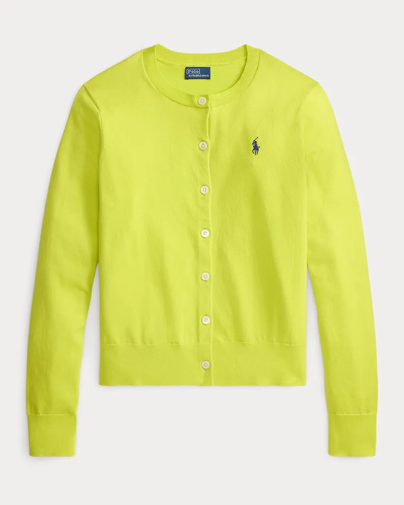 Ralph Lauren Strickjacke aus Stretch-Baumwollmischung Green