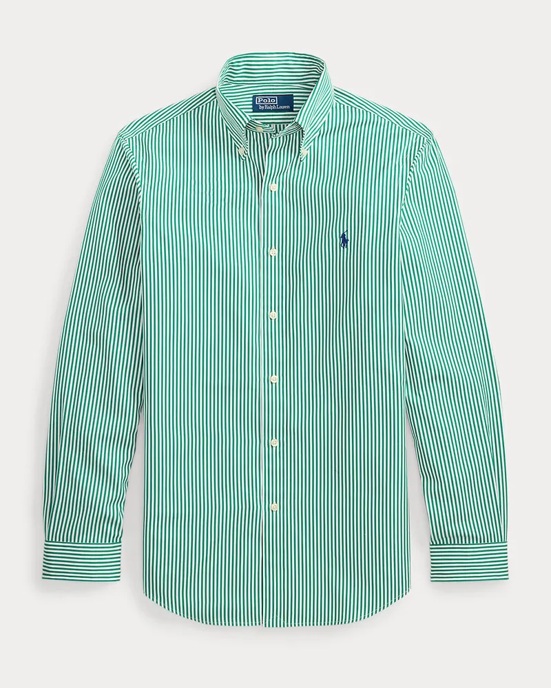 Ralph Lauren Custom-Fit Popelinehemd mit Streifen White
