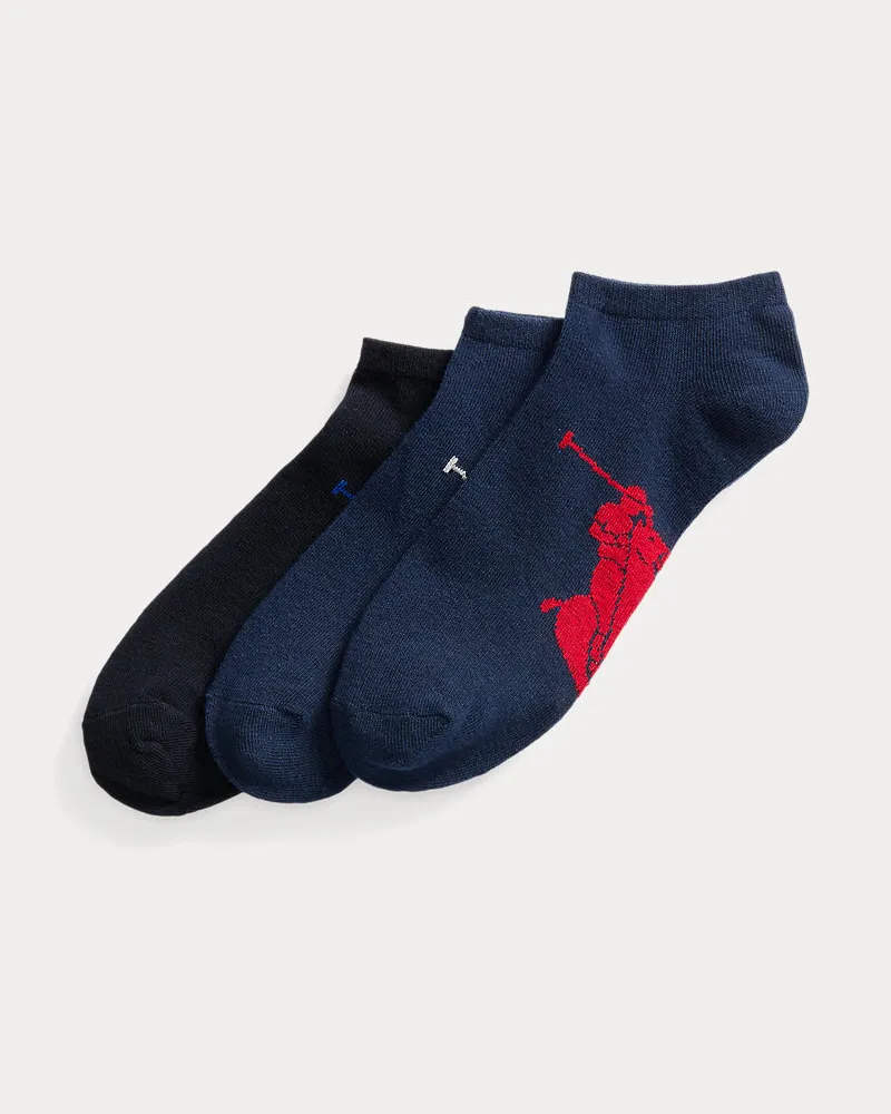 Ralph Lauren 3-er Pack Socken mit Big Pony Blue