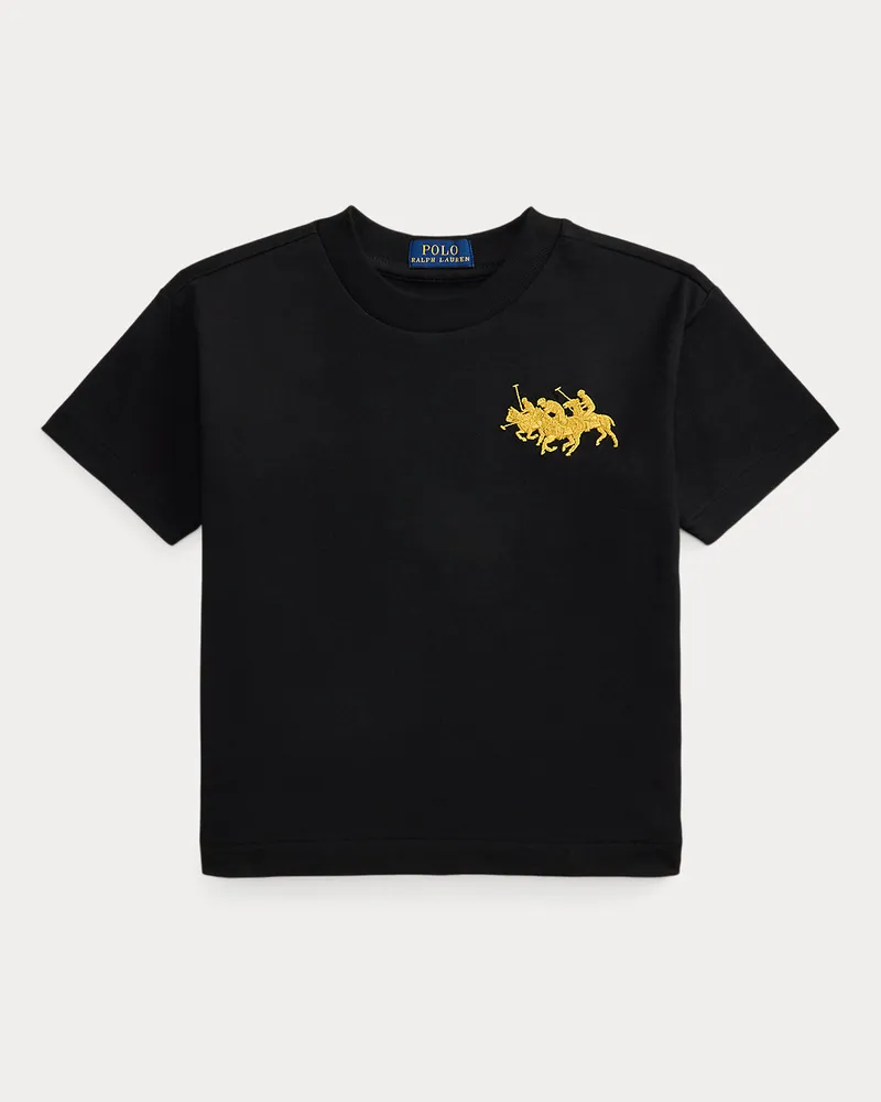 Ralph Lauren Big-Fit T-Shirt mit Dreifach-Pony-Logo Black