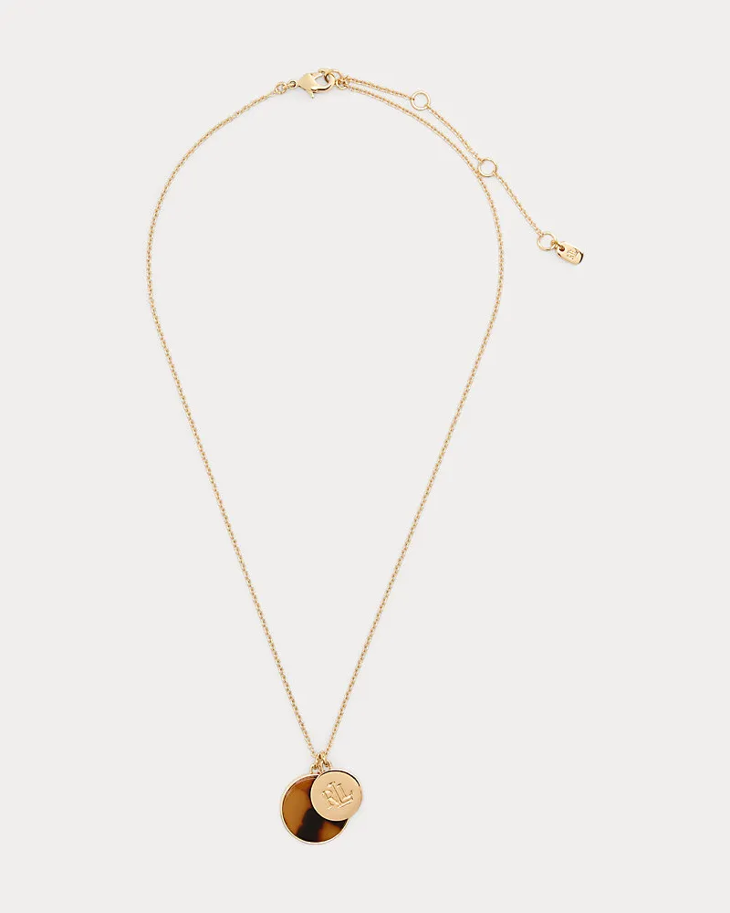 Ralph Lauren Vergoldete Halskette mit Schildpattlogo Gold