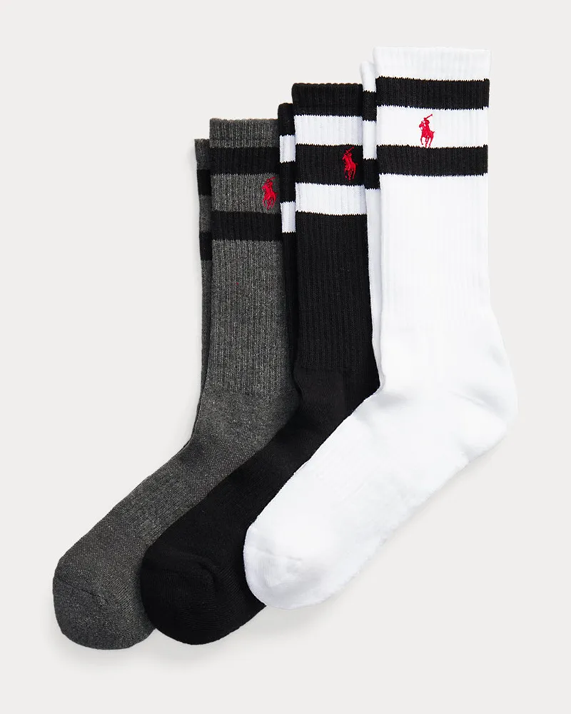 Ralph Lauren 3er-Pack sportliche Crew-Socken Multi