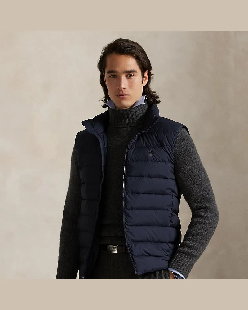 Ralph Lauren Die verstaubare Daunenweste Colden Blue