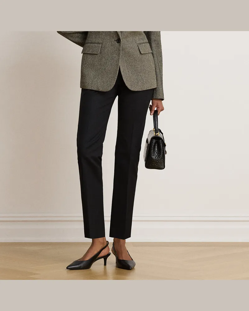 Ralph Lauren Kurzgrößen - Slim-Straight-Fit Hose aus Baumwolle Black