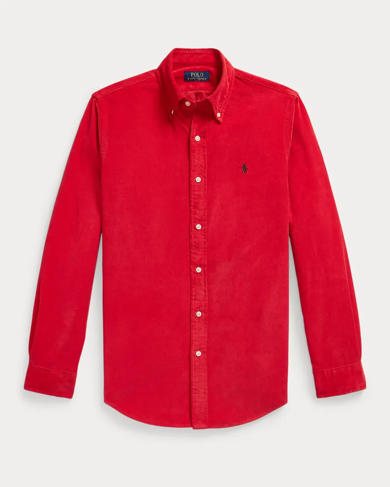 Ralph Lauren Custom-Fit-Kordsamthemd Red