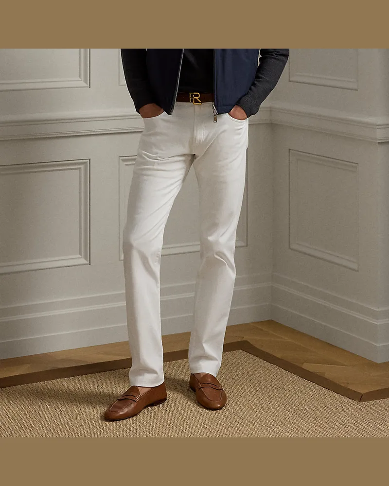 Ralph Lauren Slim-Fit Twillhose mit Stretch White